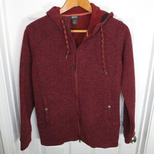 Outdoor Research Women's Medium Flurry Jacket Hooded Full Zip Wool Blend Red